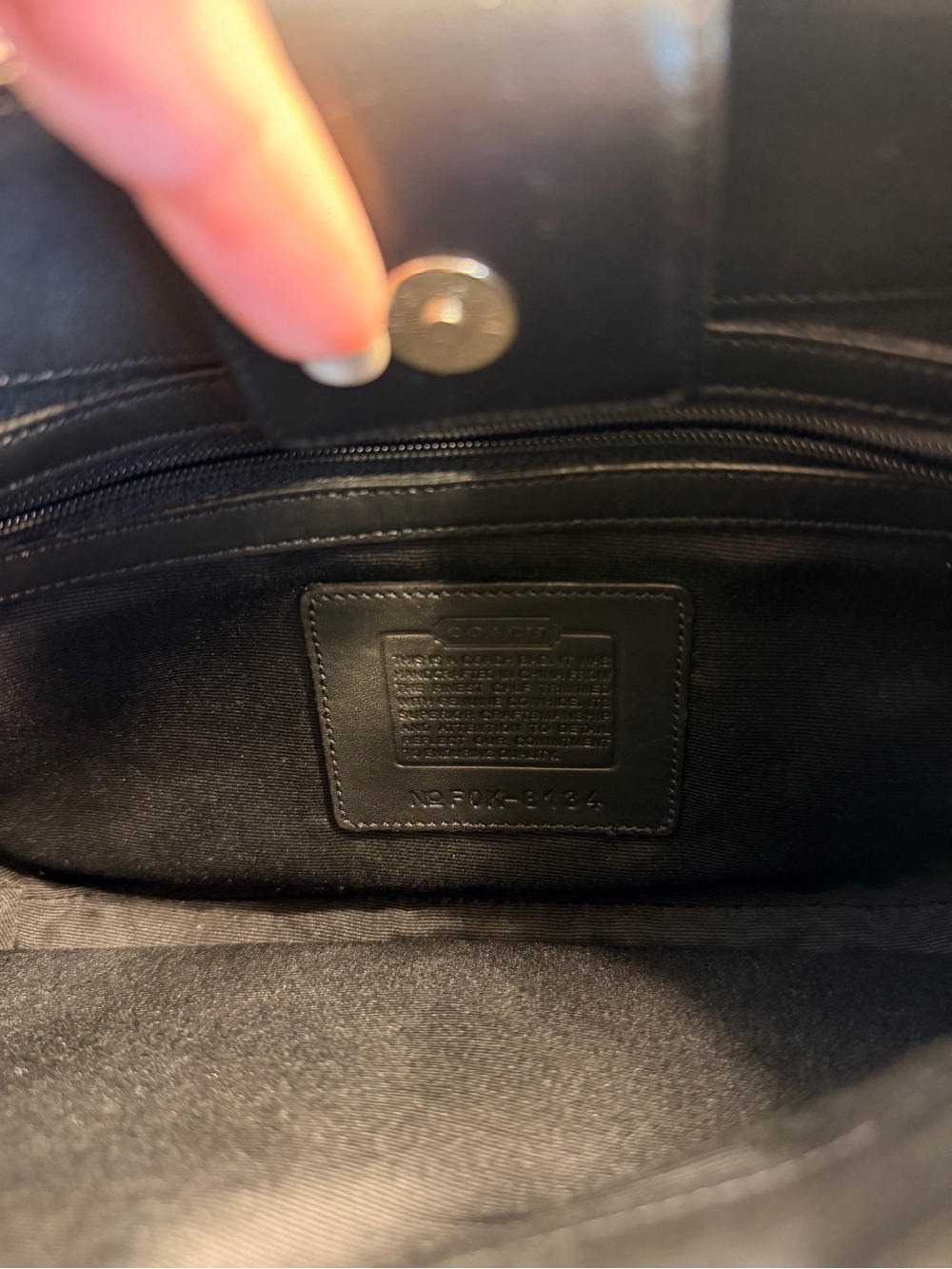 Coach Penelope 8134 Black Leather Shoulder Bag - Picture 4 of 15